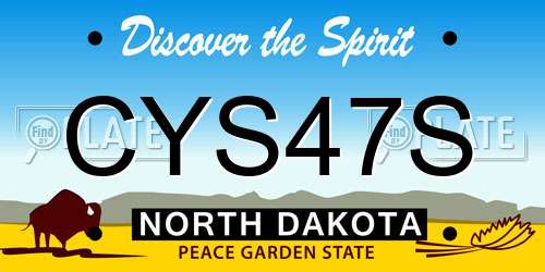 CYS47S North Dakota License Plate