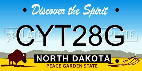 CYT28G North Dakota License Plate