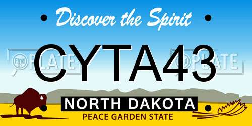 CYTA43 North Dakota License Plate