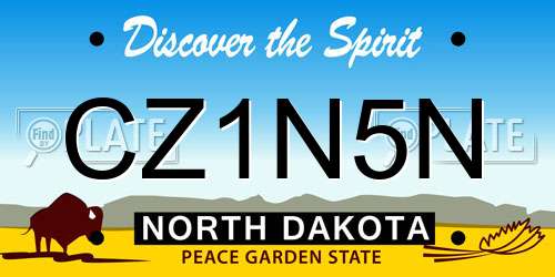 CZ1N5N North Dakota License Plate