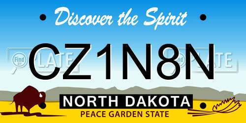 CZ1N8N North Dakota License Plate
