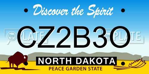 CZ2B3O North Dakota License Plate