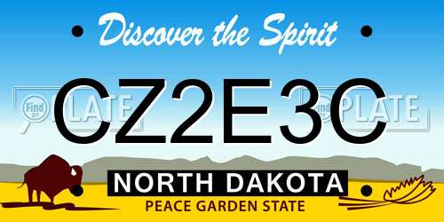 CZ2E3C North Dakota License Plate