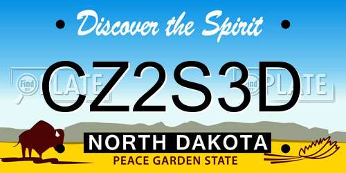 CZ2S3D North Dakota License Plate