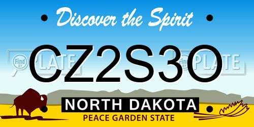 CZ2S3O North Dakota License Plate