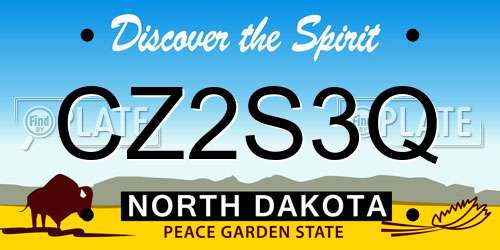 CZ2S3Q North Dakota License Plate