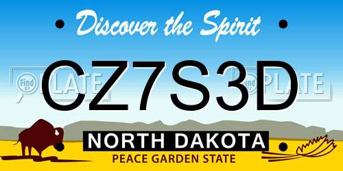 CZ7S3D North Dakota License Plate