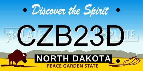 CZB23D North Dakota License Plate
