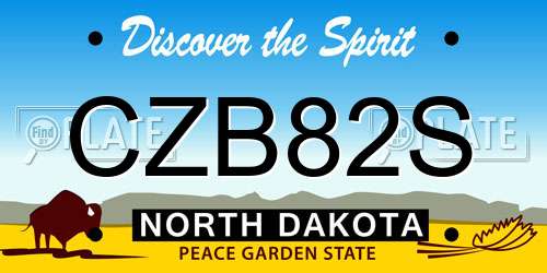 CZB82S North Dakota License Plate