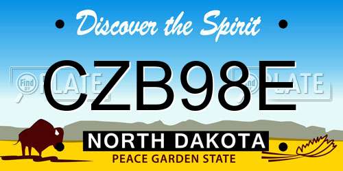 CZB98E North Dakota License Plate