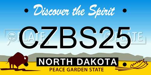 CZBS25 North Dakota License Plate