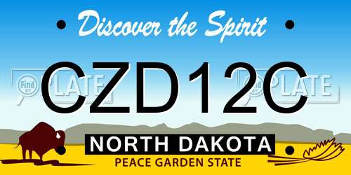 CZD12C North Dakota License Plate