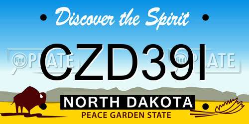 CZD39I North Dakota License Plate