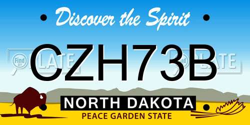 CZH73B North Dakota License Plate