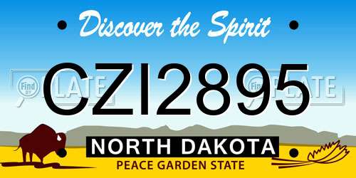 CZI2895 North Dakota License Plate