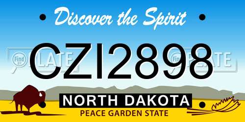 CZI2898 North Dakota License Plate