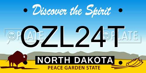 CZL24T North Dakota License Plate