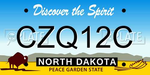 CZQ12C North Dakota License Plate