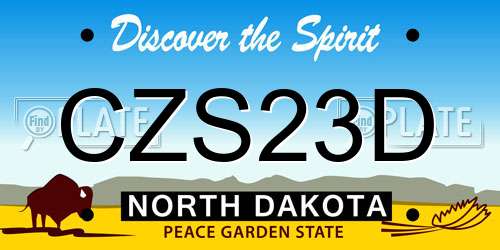 CZS23D North Dakota License Plate