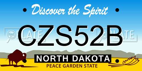 CZS52B North Dakota License Plate
