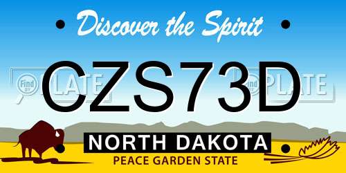 CZS73D North Dakota License Plate