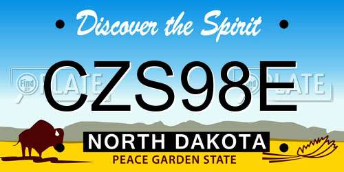 CZS98E North Dakota License Plate