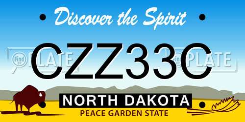CZZ33C North Dakota License Plate