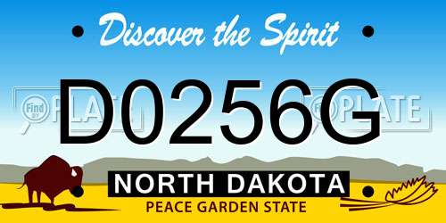 D0256G North Dakota License Plate