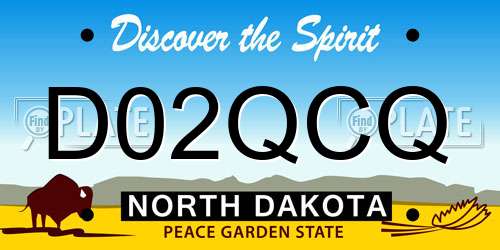 D02QCQ North Dakota License Plate
