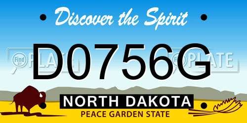 D0756G North Dakota License Plate