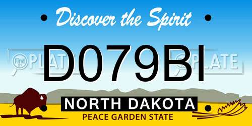 D079BI North Dakota License Plate