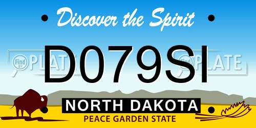 D079SI North Dakota License Plate