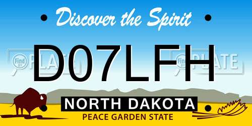 D07LFH North Dakota License Plate