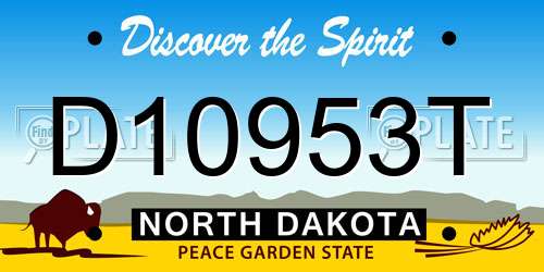 D10953T North Dakota License Plate