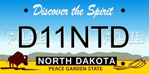 D11NTD North Dakota License Plate