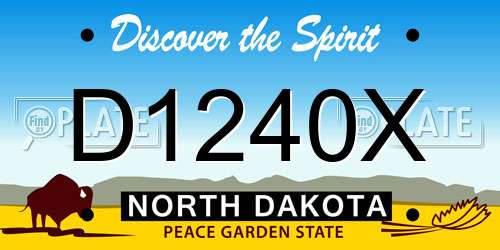 D1240X North Dakota License Plate