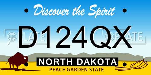 D124QX North Dakota License Plate
