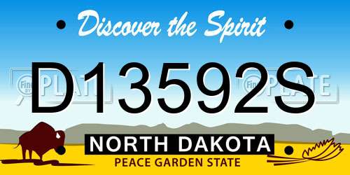 D13592S North Dakota License Plate