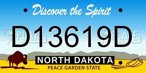 D13619D North Dakota License Plate