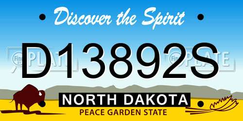 D13892S North Dakota License Plate