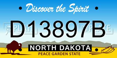 D13897B North Dakota License Plate