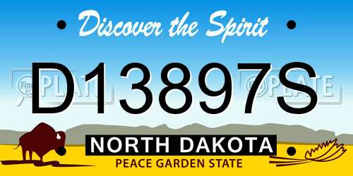 D13897S North Dakota License Plate