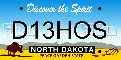 D13HOS North Dakota License Plate
