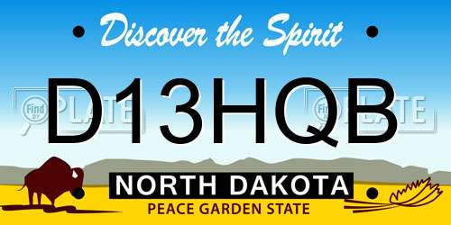 D13HQB North Dakota License Plate