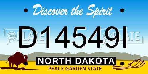 D14549I North Dakota License Plate