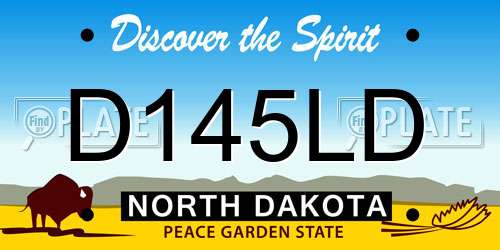 D145LD North Dakota License Plate