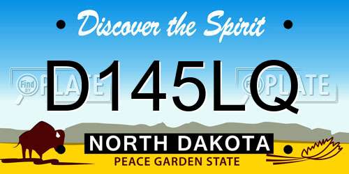 D145LQ North Dakota License Plate