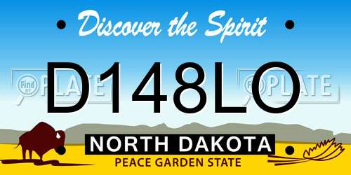 D148LO North Dakota License Plate