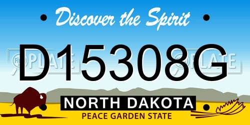 D15308G North Dakota License Plate