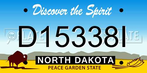 D15338I North Dakota License Plate